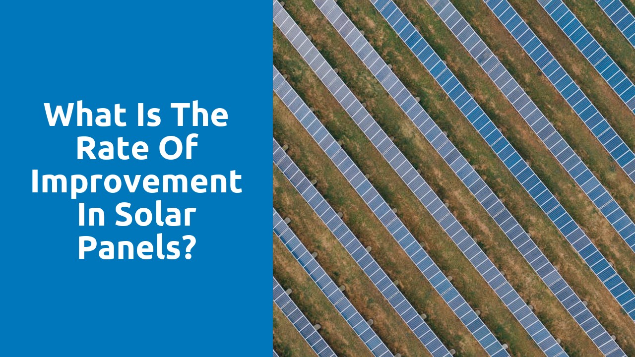 What is the rate of improvement in solar panels?